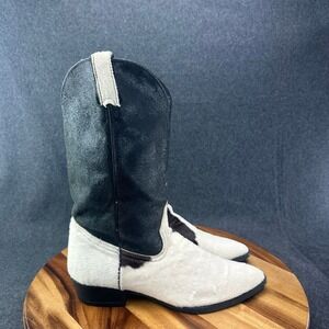 Code West By Dan Post Vintage Hair On Hide Cowboy Boots Womens 10 OCW